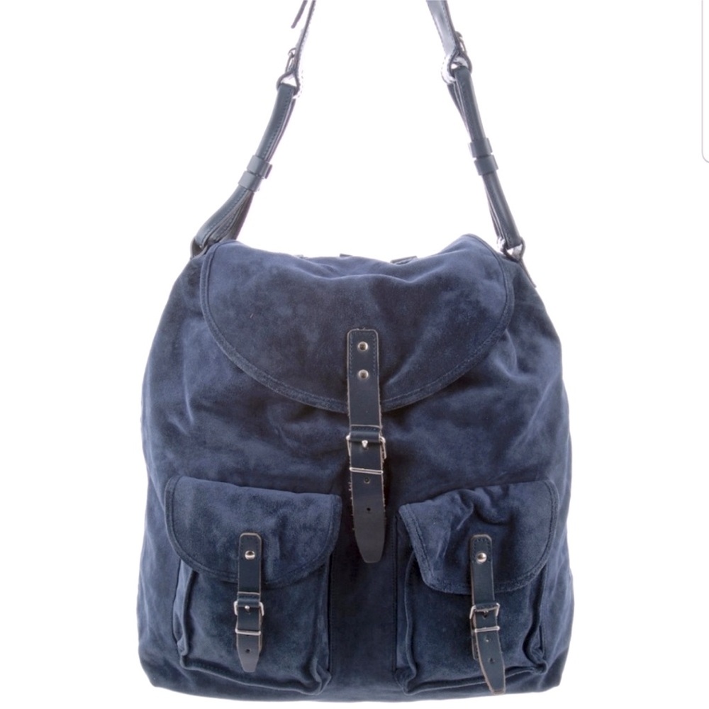 Authentic Balenciaga Suede Cargo Pocket Suede Shoulder Bag with COA
